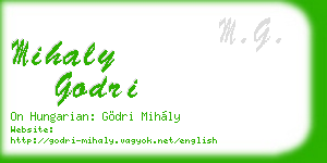 mihaly godri business card