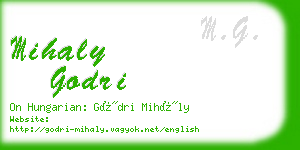 mihaly godri business card